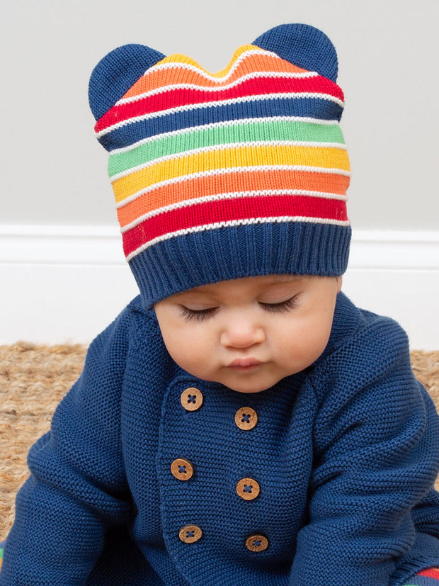 Rainbow knit hat