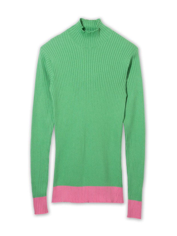 Trigon turtle neck knit top peppermint