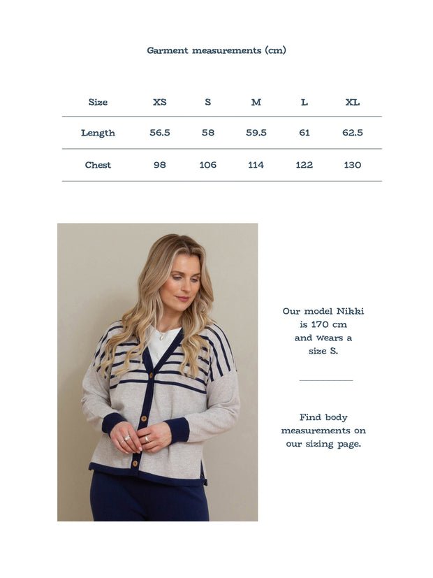 Sandbanks knit cardigan oatmeal marl