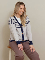 Sandbanks knit cardigan oatmeal marl