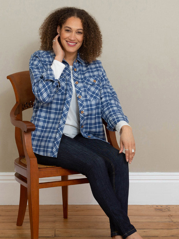 Leigh oversized flannel check shirt