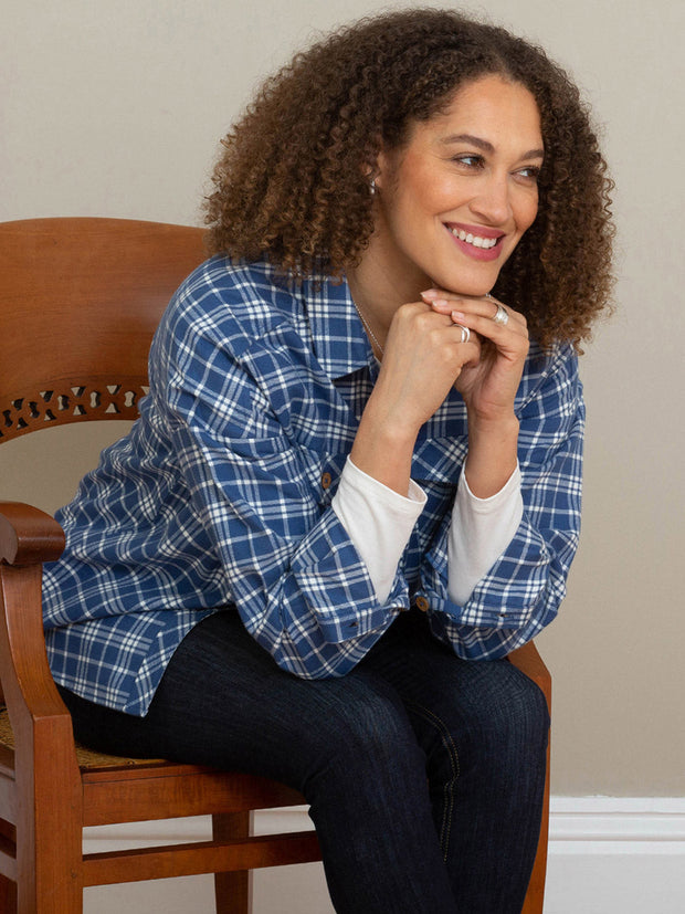 Leigh oversized flannel check shirt