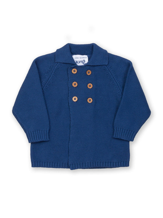 Kite - Baby organic cotton my first knit jacket navy - Midweight knitwear