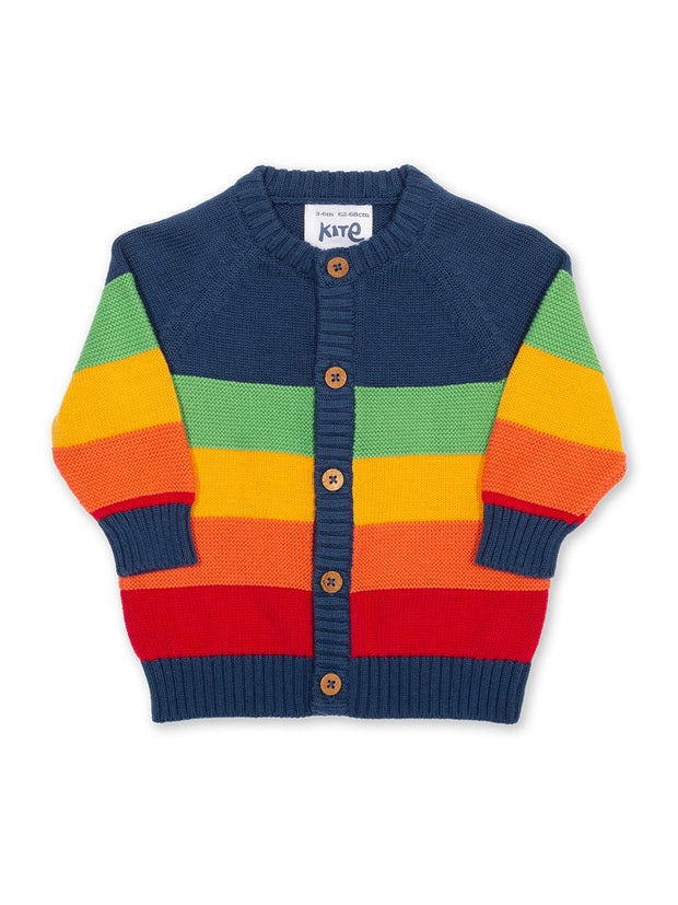 Kite - Baby organic cotton my first cardi rainbow - Midweight knitwear