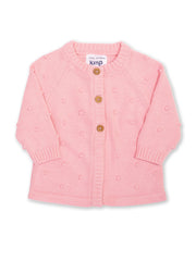 Kite - Baby girls organic cotton my first cardi pink - Midweight knitwear