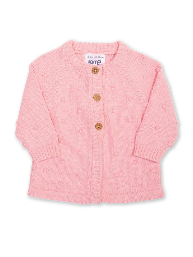 Kite - Baby girls organic cotton my first cardi pink - Midweight knitwear
