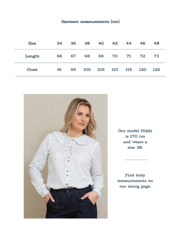 Duntish dolly collar fine twill blouse