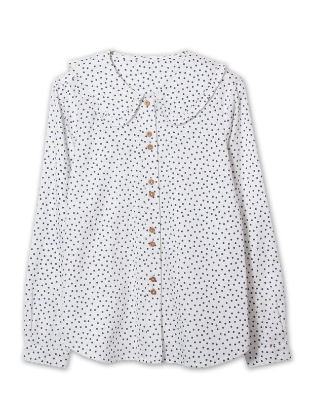 Duntish dolly collar fine twill blouse