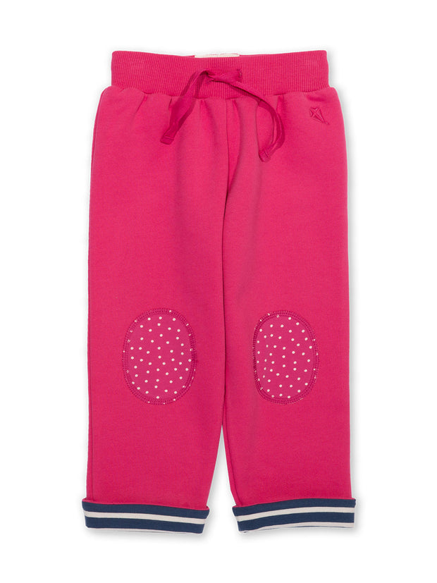 Kite - Girls organic cotton darling dot joggers pink - Elasticated waistband