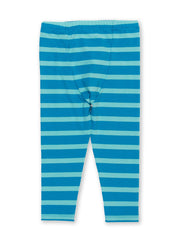Stripy leggings blue