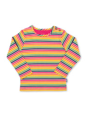 Kite - Girls organic cotton rainbow top - Long sleeved