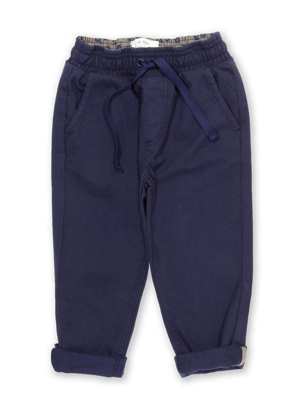 Kite - Boys organic cotton comfy chinos midnight navy - Elasticated waistband