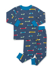Kite - Boys organic cotton silly sausage pyjamas navy - Two-piece set