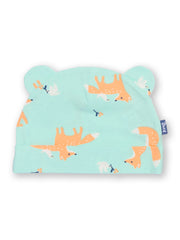 Kite - Baby organic cotton fox and dove hat blue - Single jersey