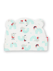 Kite - Baby organic cotton snowy homes hat cream - Interlock fabric