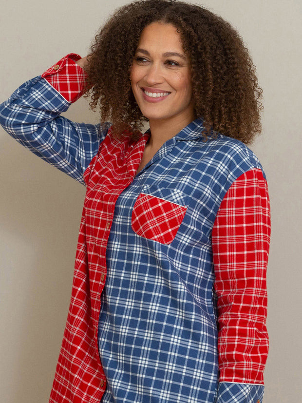 Cosmore flannel check nightshirt
