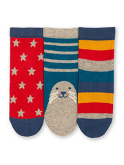 Kite - Boys organic cotton seal socks - Three pack