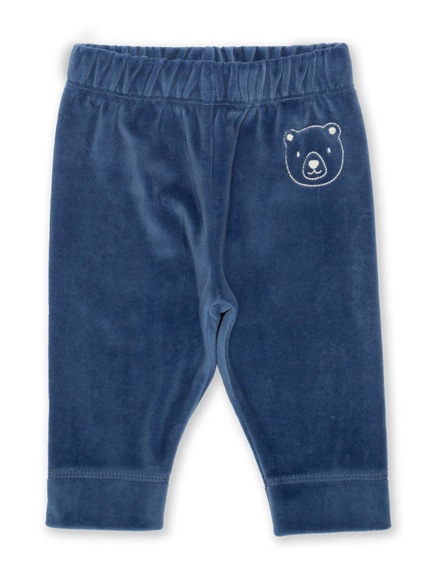 Kite - Baby organic cotton mr bear velvety leggings navy - Elasticated waistband