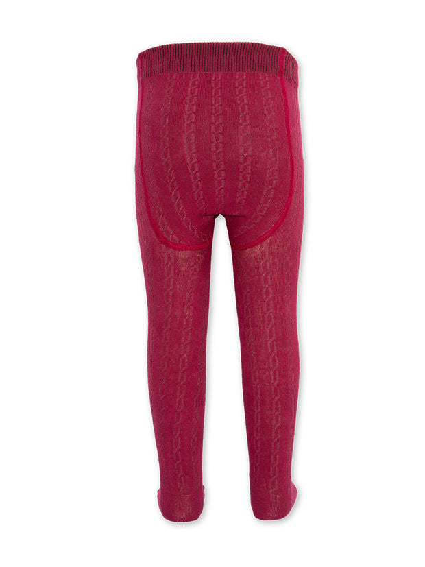Cable tights peony
