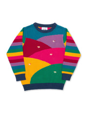 Kite - Girls organic cotton isle of purbeck jumper rainbow - Midweight knitwear