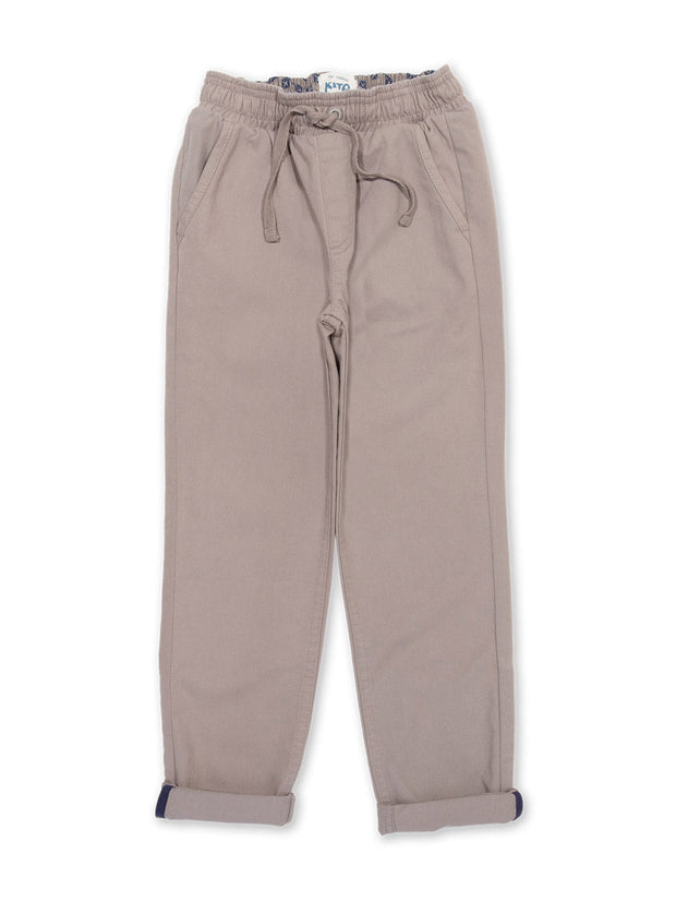 Kite - Boys organic cotton comfy chinos grey - Elasticated waistband