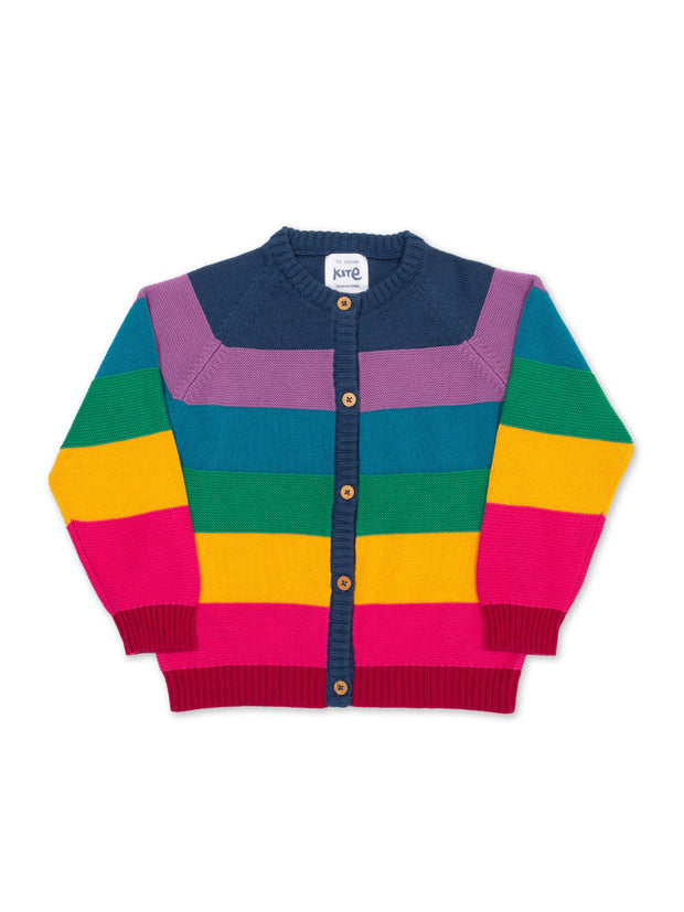 Kite - Girls organic cotton rainbow cardi - Midweight knitwear