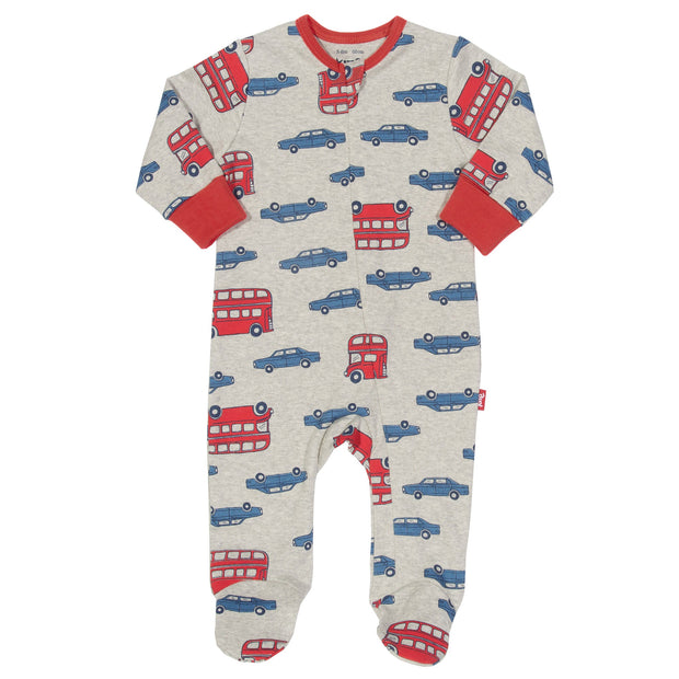 Baby in beep beep zippy sleepsuit