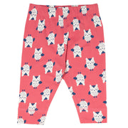 Baby in owl leggings pink