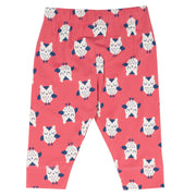 Baby in owl leggings pink