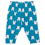 Baby in owl leggings blue