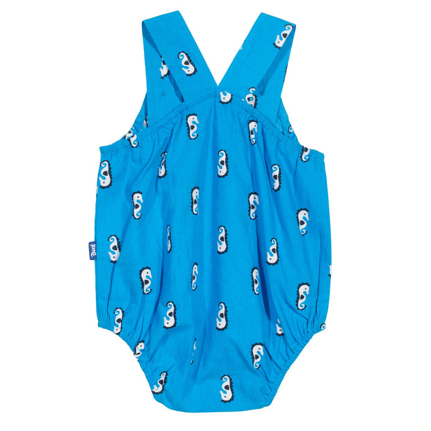 Baby in seahorse bubble romper