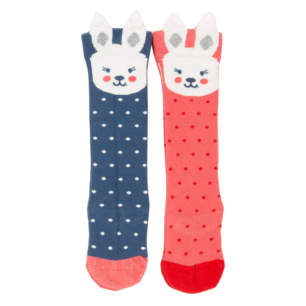 Girl in 2 pack bunny socks