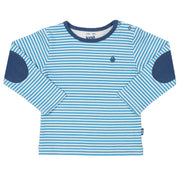 Boy in stripy boat t-shirt