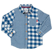 Boy in mix and match shirt