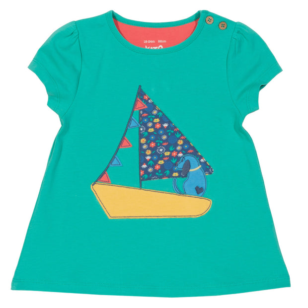 Girl in sailing pup tunic