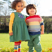 Girl in speckle t-shirt