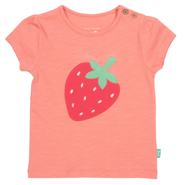 Girl in strawberry t-shirt