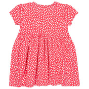 Girl in dotty strawberry dress